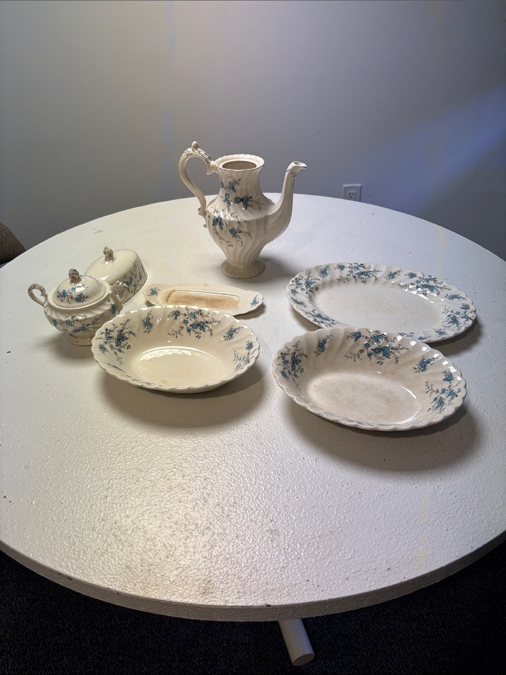 Myott by Staffordshire forget me not vintage pieces